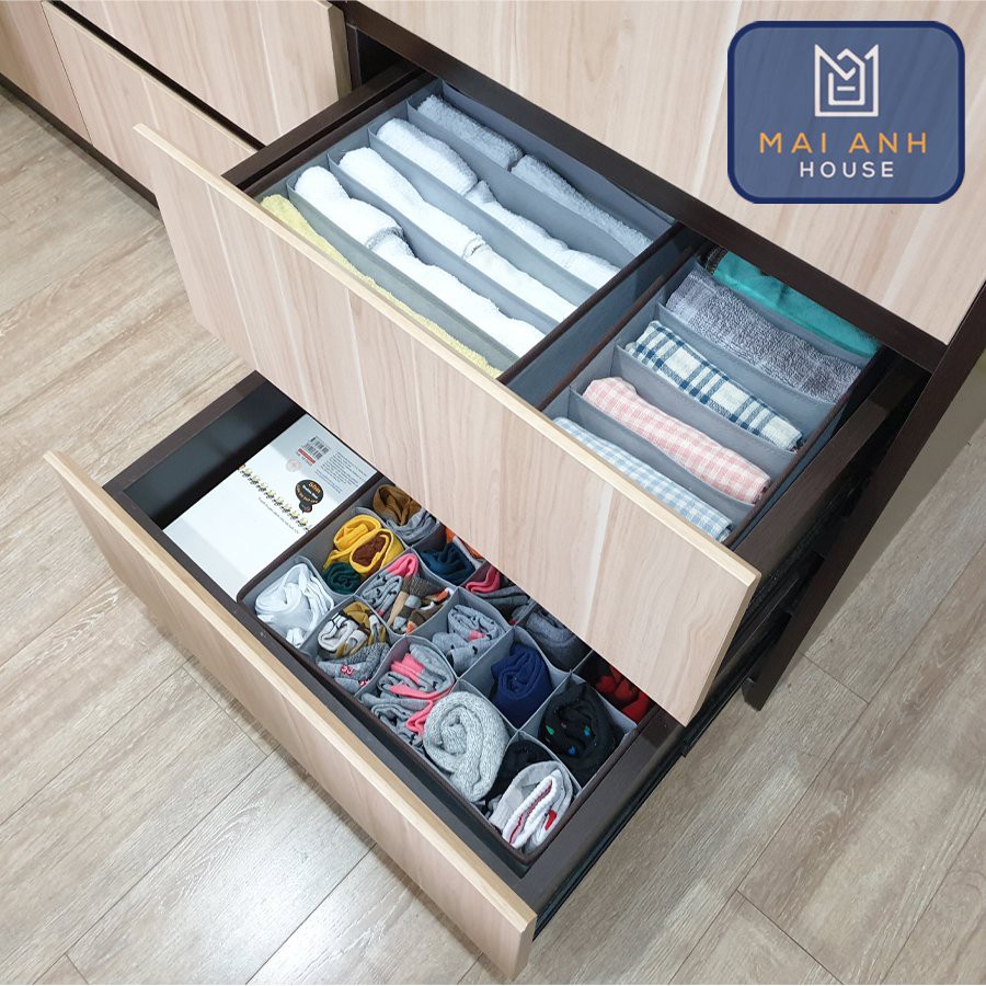[Mã BMINC50 giảm 10% đơn 99k] Combo 3 khay đựng đồ lót áo lót tất Mai Anh House