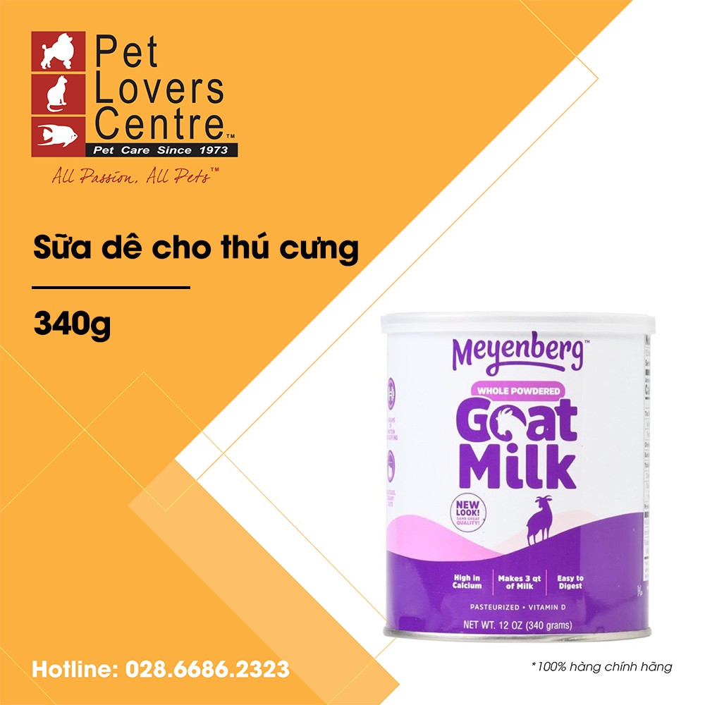 [xuất xứ Mỹ] Sữa dê cho thú cưng MEYENBERG GOAT MILK POWDER FOR PETS 340g