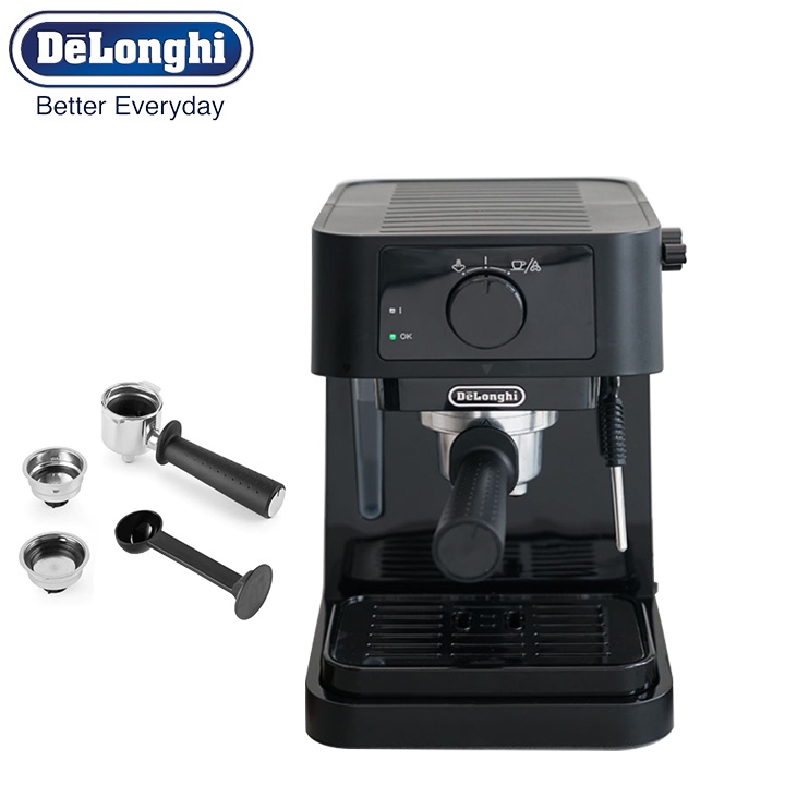 Máy pha cà phê Espresso cao cấp, công suất 1100W. Thương hiệu Delonghi - EC235.BK (Bảo hành: 1 Năm Chính Hãng)