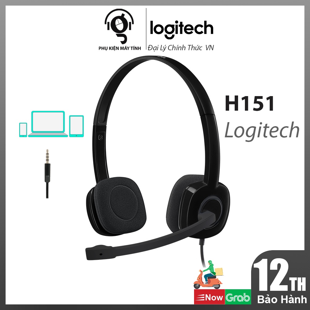 Tai nghe Logitech H151-Âm Thanh Nổi-có nút điều khiển