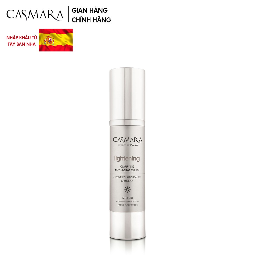 Kem Xóa Nám Sáng Da CASMARA Clarifying Anti-Aging Cream Ban Ngày SPF 50 - nhập khẩu Tây Ban Nha - 50ml