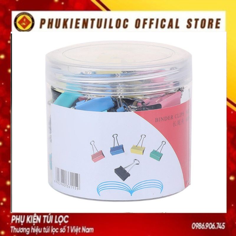 Kẹp Tài Liệu Giấy Tờ Văn Phòng Đủ Size - Kẹp Bướm Nhiều Màu Loại 1- Phukientuiloc.com