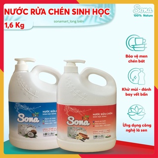 Nước rửa chén/bát sinh học SONA 1.6kg hương dừa quế