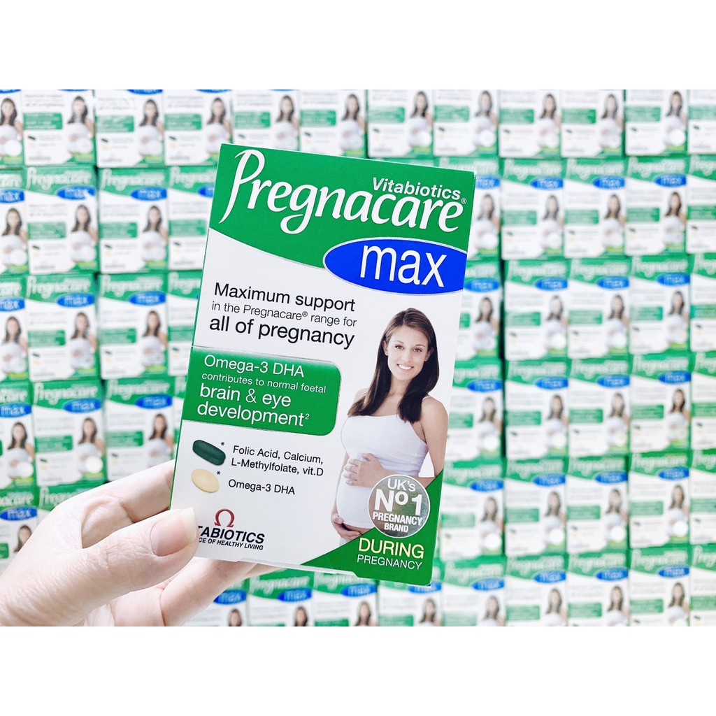 Vitamin tổng hợp PREGNACARE MAX, Anh (84 viên) bổ sung Vitamin C, D3, DHA, Axit Folic cho bà bầu, mẹ sau sinh