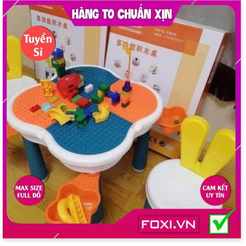 Bộ bàn ghế LEGO đa năng 6in1 cho bé-Bàn ăn cơm-Học bài-Chơi đồ chơi-Giúp bé tránh xa các đồ chơi công nghệ như tivi-ipad