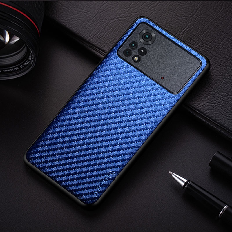 Ốp Điện Thoại Họa Tiết Sợi carbon Siêu Nhẹ Đơn Giản Thời Trang Cho xiaomi poco x4 pro x4 nfc
