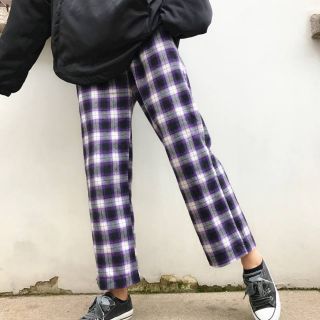 Quần sọc caro retro ulzzang