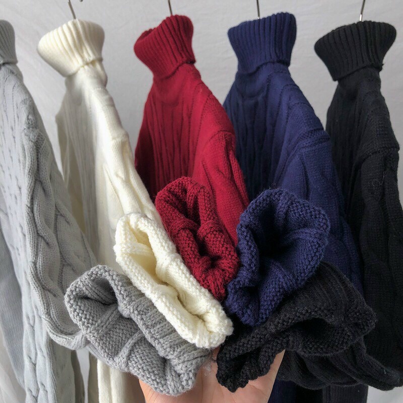 Áo len nam cao cổ, cổ lọ hoạ tiết len vặn thừng nhỏ, phong cách Hàn Quốc trẻ trung, chất len dày dặn, mềm mịn - Adam Man