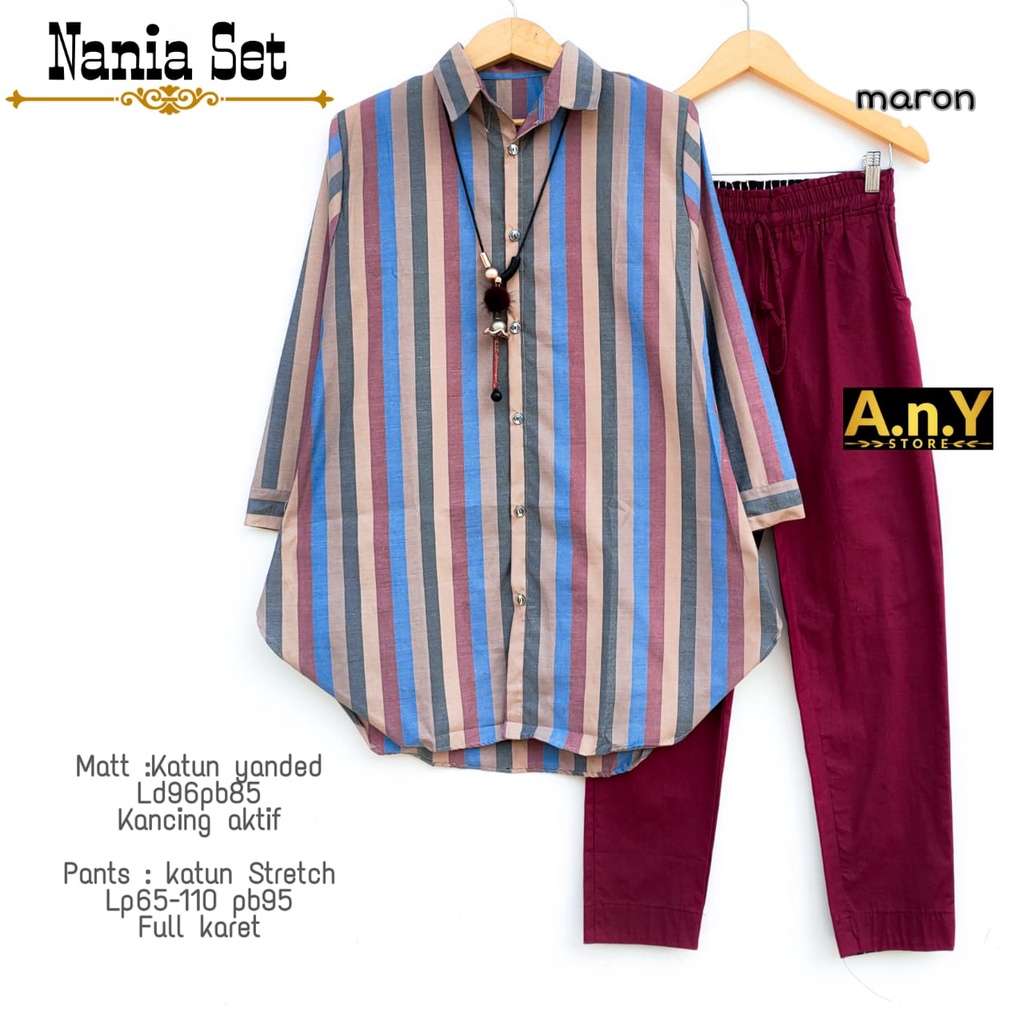 Annora Nania ONE Bộ Cho Con Bú|Cha-cha|Q-fa|Anty's|Tabitha|Set Áo Thun Dài Tay + Quần BAGGY Size Lớn Thời Trang Nữ| Phụ Nữ Bình Thường Hàng Đầu|Áo Sơ Mi Công Sở| Size Lớn Jumbo Settings