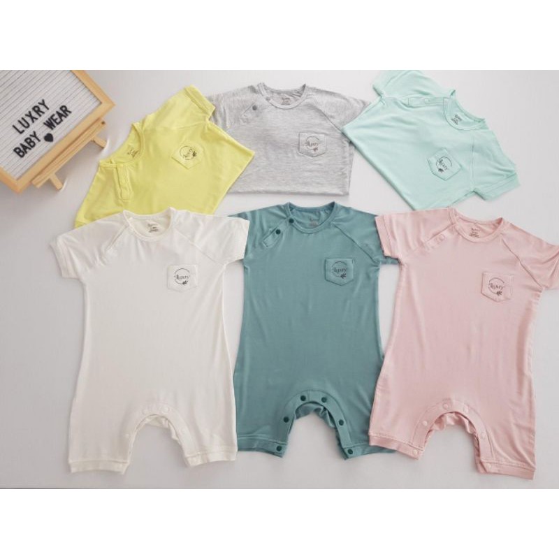 Body đùi cộc tay vai chồm Luxry-Arich vải sợi tre cao cấp cho bé trai bé gái