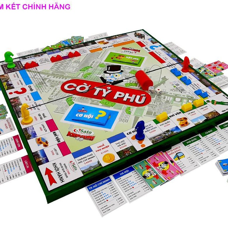 Cờ Tỷ Phú Sato Nhiều Kích Thước Lựa Chọn Có Hộp Đựng Tiện Lợi Hàng Việt Nam, Game Cờ Giải Trí Siêu Hot