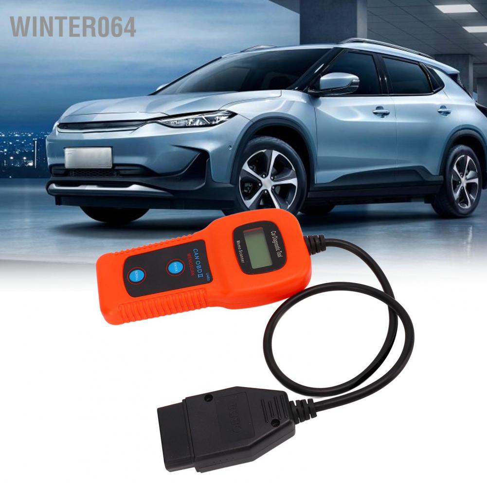 Winter064 Máy quét chẩn đoán ô tô OBD2 U480 Màn hình LCD 10‑12V Công cụ đọc mã động cơ đa năng DC