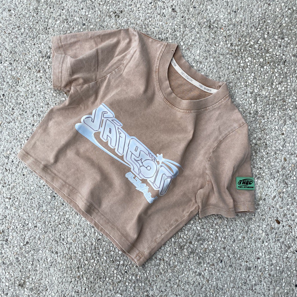 [Mã WASKT304 giảm 15% tối đa 30K đơn 99K] THELSTUDIOS - Áo Croptop Wash Nâu