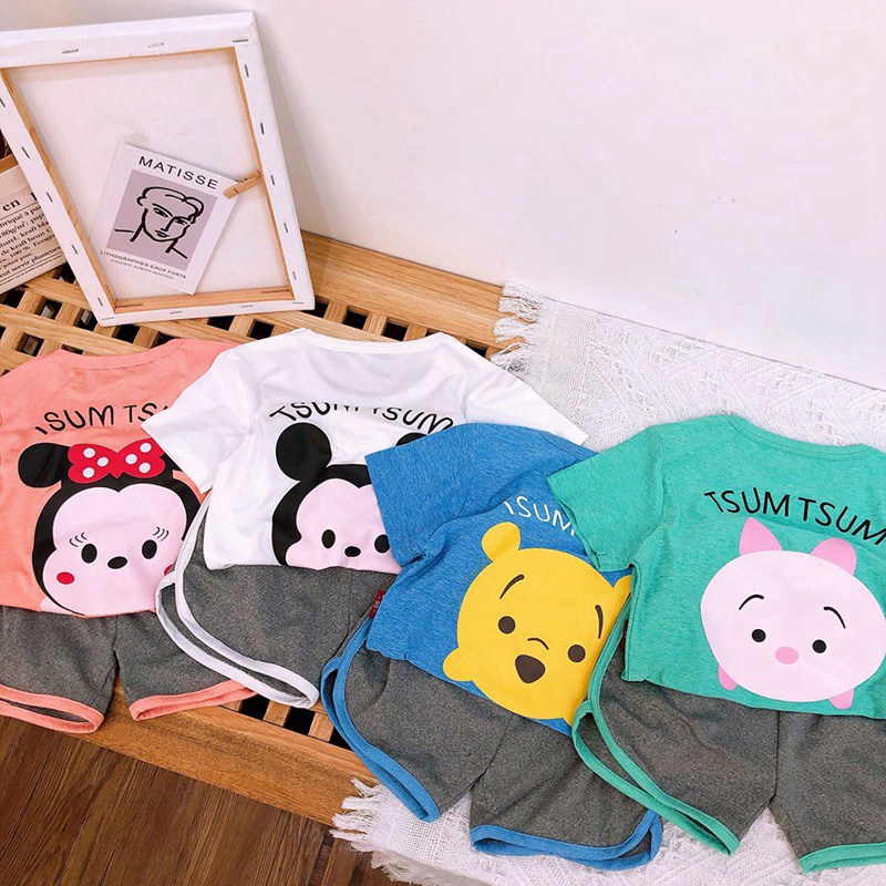 Set Áo Thun Tay Ngắn &amp; Quần Short Dành Cho Bé