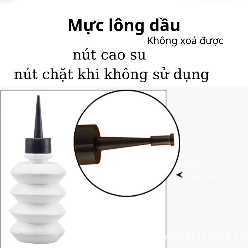 Mực Lông Dầu Không Xoá Được Đỏ Bút Đánh Dấu Viết Thùng Hàng 25ml Lọ Ruột Gà VTLSHOP
