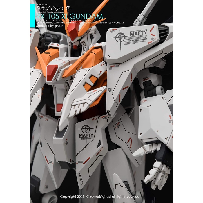 Decal Dán Trang Trí Xe Hơi GHOST HGUC RX-105 Xi Chất Lượng Cao