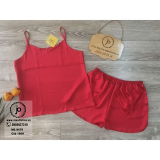Bigsize Nữ - Độ Bộ 2 Dây Lụa (MS: 9478) đồ bộ, đồ ngủ mặc nhà
