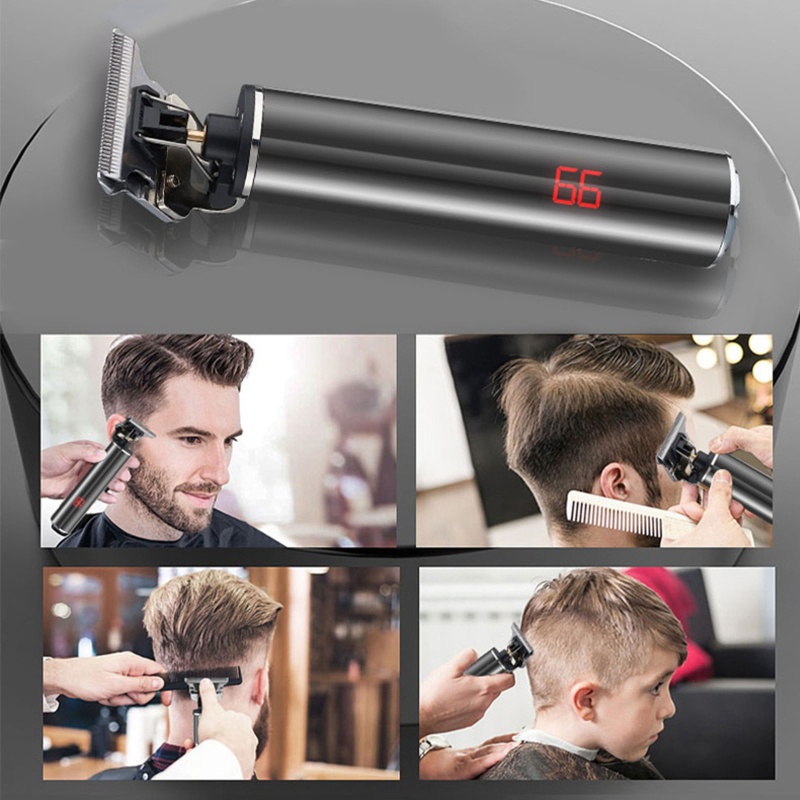 Tông Đơ Cắt Tóc Cạo Râu Chuyên Nghiệp Không Dây Hình Chữ T Cho Nam