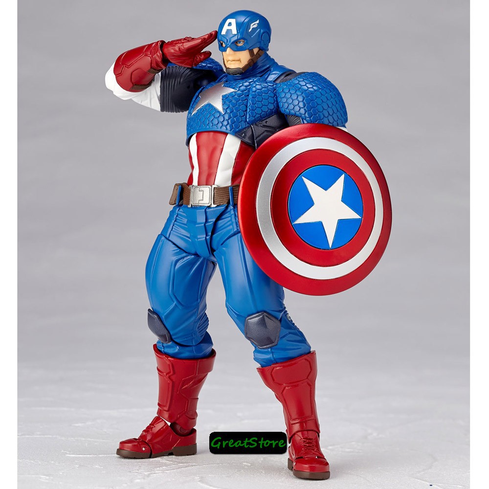 ( CHẤT, HÀNG CÓ SẴN ) MÔ HÌNH NHÂN VẬT CAPTAIN AMERICA ĐỘI TRƯỞNG YAMAGUCHI AVENGERS FIGMA CỬ ĐỘNG ĐƯỢC