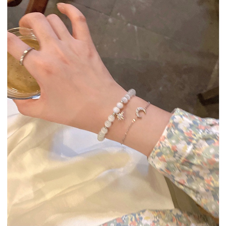 2022 Vòng Tay Nữ Đính Đá Opal Ngôi Sao Mặt Trăng