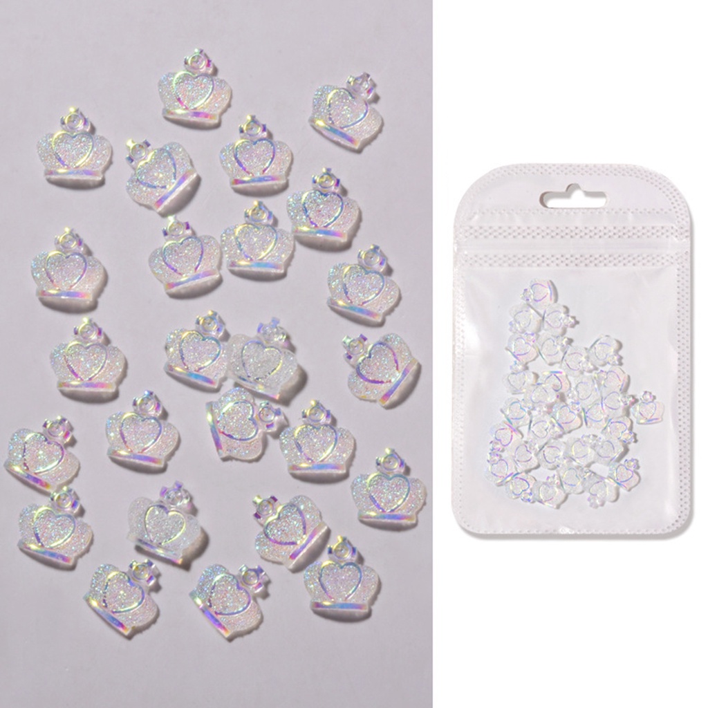 Set 30 Hạt Nhựa Hình Vương Miện Đính Trang Trí Móng Tay Nghệ Thuật
