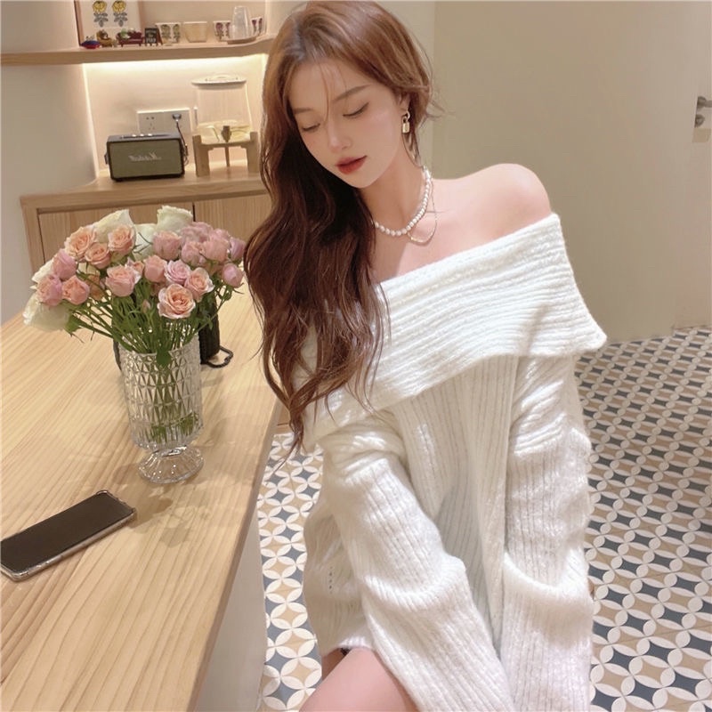 ÁO LEN TRỄ VAI XẺ NGỰC TIỂU THƯ BÁNH BÈO SIÊU XINH