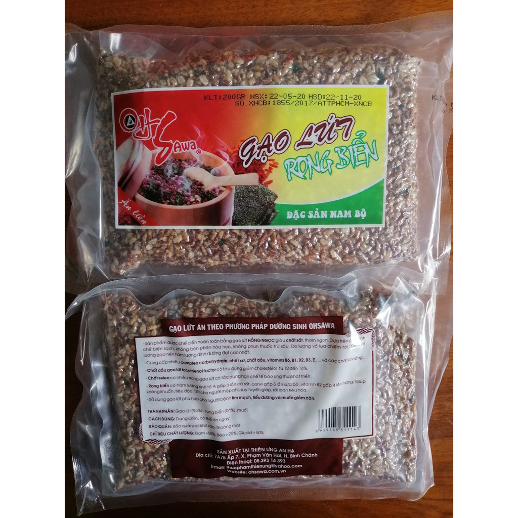 Cơm Gạo Lứt Rong Biển Ohsawa 200g date:04/2022