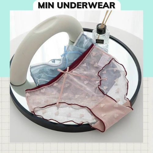Quần Lót Nữ Ren Tim Xuyên Thấu Sexy - Gợi Cảm - Quyến Rủ Min Underwear 239130