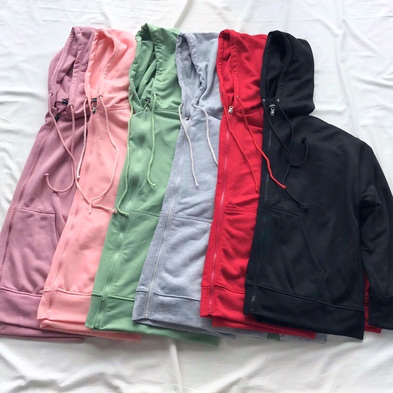 Áo khoác form rộng / hoodie zip basic unisex