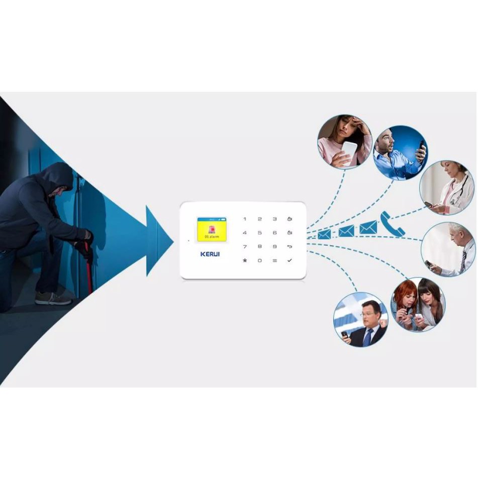 Báo trộm qua điện thoại dùng SIM KERUI G8,chính hãng BH12 tháng