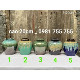 Bình Hoa Men Hoả Biến - Gốm Sứ Bát Tràng - Dùng Cho Trang Trí Nội Thất - Văn Phòng