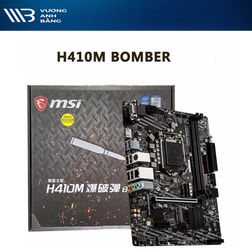 Bo mạch chủ, Mainboard MSI H410M BOMBER- Hàng chính hãng