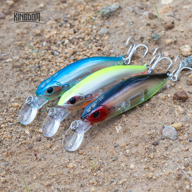 Mồi câu cá nhân tạo Kingdom Minnow 55mm 7g hoặc 70mm 12g