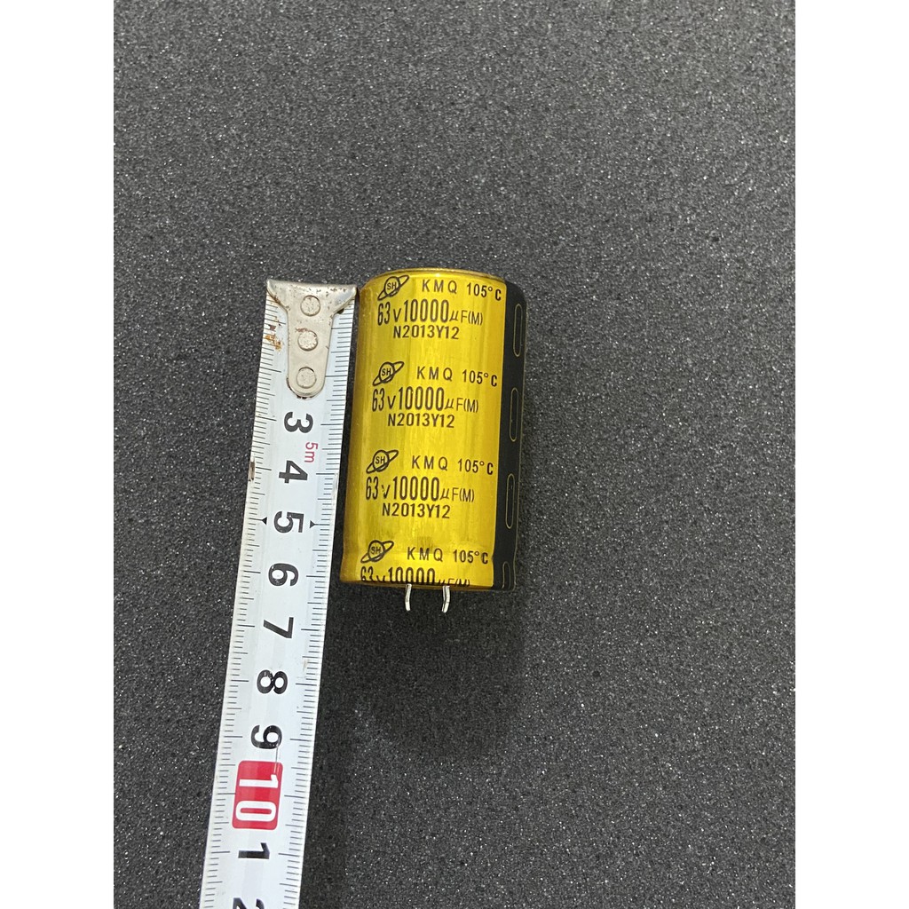 Tụ lọc nguồn amply 63v 10000uf màu vàng cùng loại với tụ ELNA