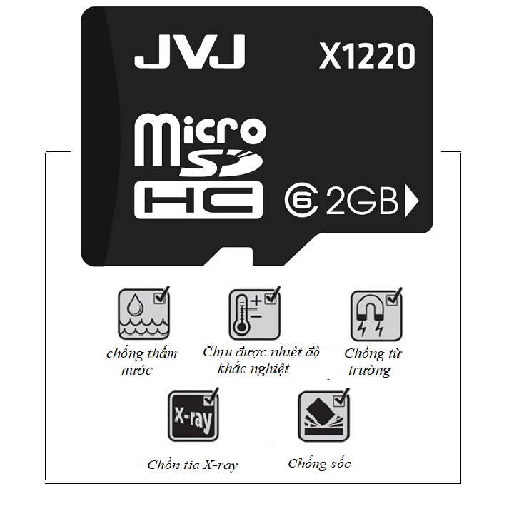 Thẻ nhớ 2G JVJ C10 tốc độ cao microSDHC