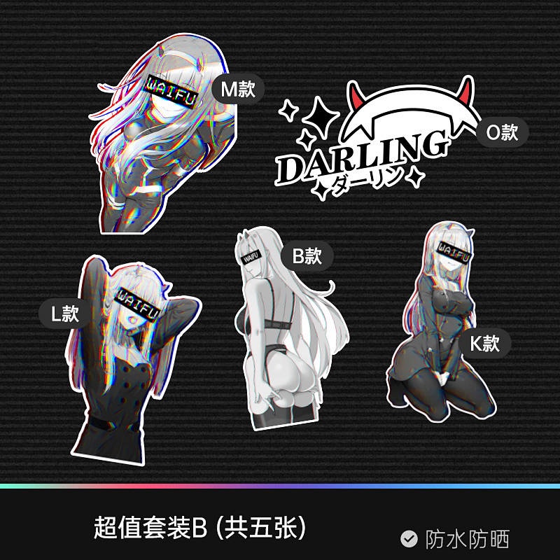 Miếng sticker hình anime Cyberpunk 02 2d trang trí xe