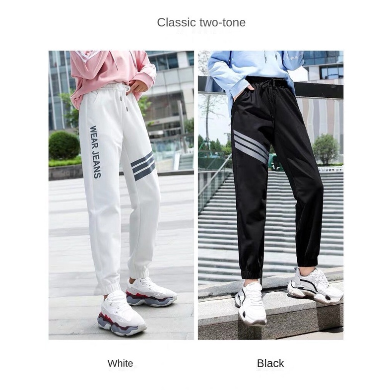 Spring and Summer Handsome Hip-Hop Pants Female Korean Students Loose Track Pants Slimming New Casual All-Matching Super Popular