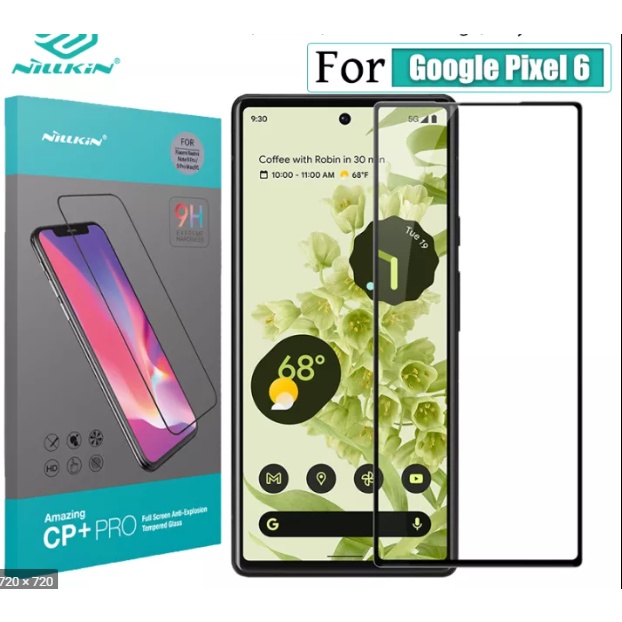 Kính cường lực Nillkin CP+ Pro cho Pixel 6, Pixel 6A Full màn viền đen chính hãng
