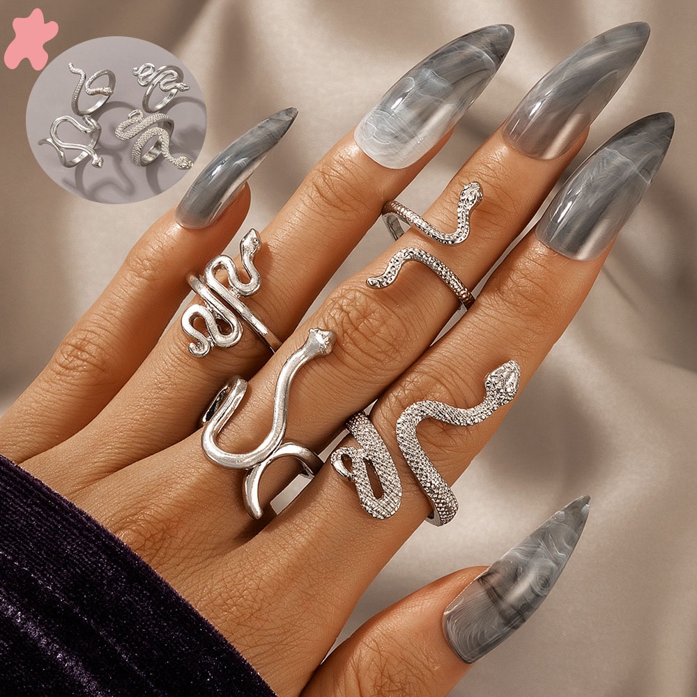 1 Nhẫn Đeo Tay Hình Rắn Xoắn Kiểu Âu Mỹ Cá Tính★★★[Available]