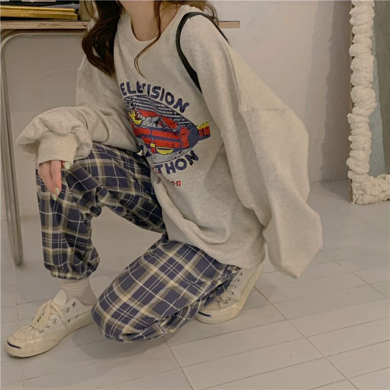 Women Korean Cartoon Letter Printed Ulzzang Sweater | BigBuy360 - bigbuy360.vn