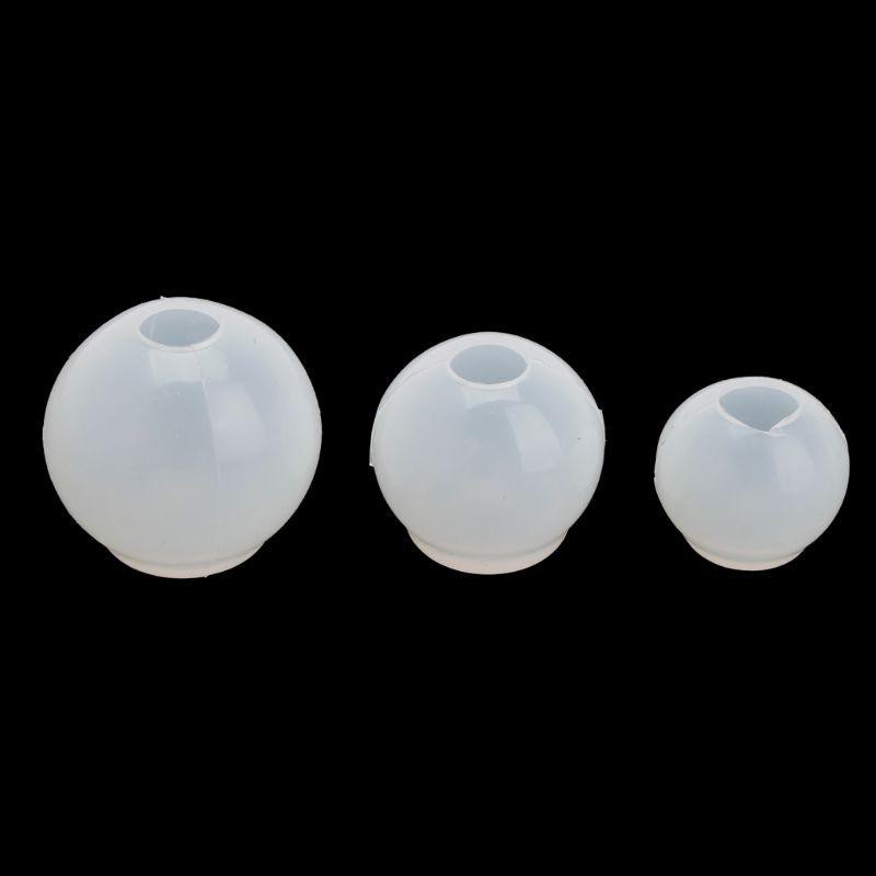 Khuôn Silicone Làm Trang Sức Hình Quả Cầu 20 25 30mm