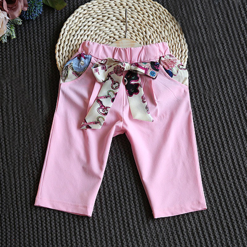 Bộ áo thun ngắn tay in hoa + quần ngắn thời trang cho bé gái (1-6 tuổi)