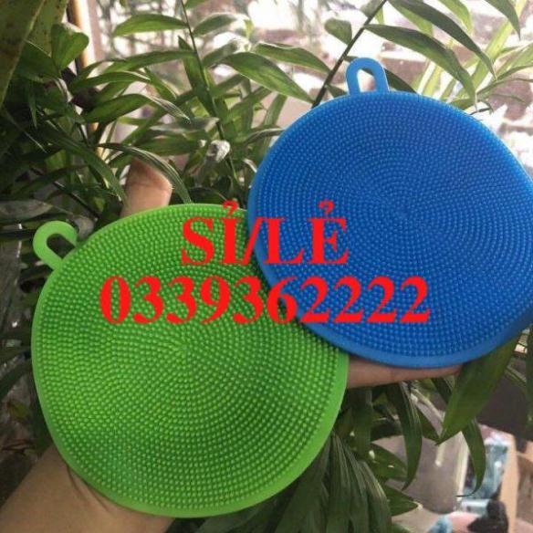 [ COCOLOVE ] Combo 5 miếng rửa chén bằng silicon dáng tròn nhiều màu sắc  HAIANHSHOP