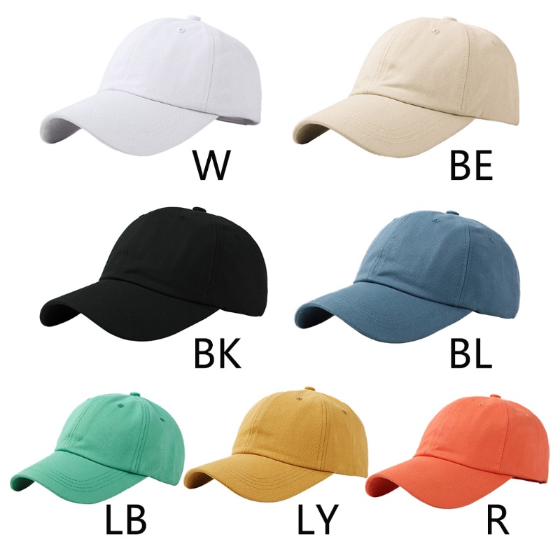 Mũ Lưỡi Trai Cotton 6 Lớp Màu Sắc Đơn Giản Phong Cách Hip Hop Hàn Quốc Có Thể Điều Chỉnh