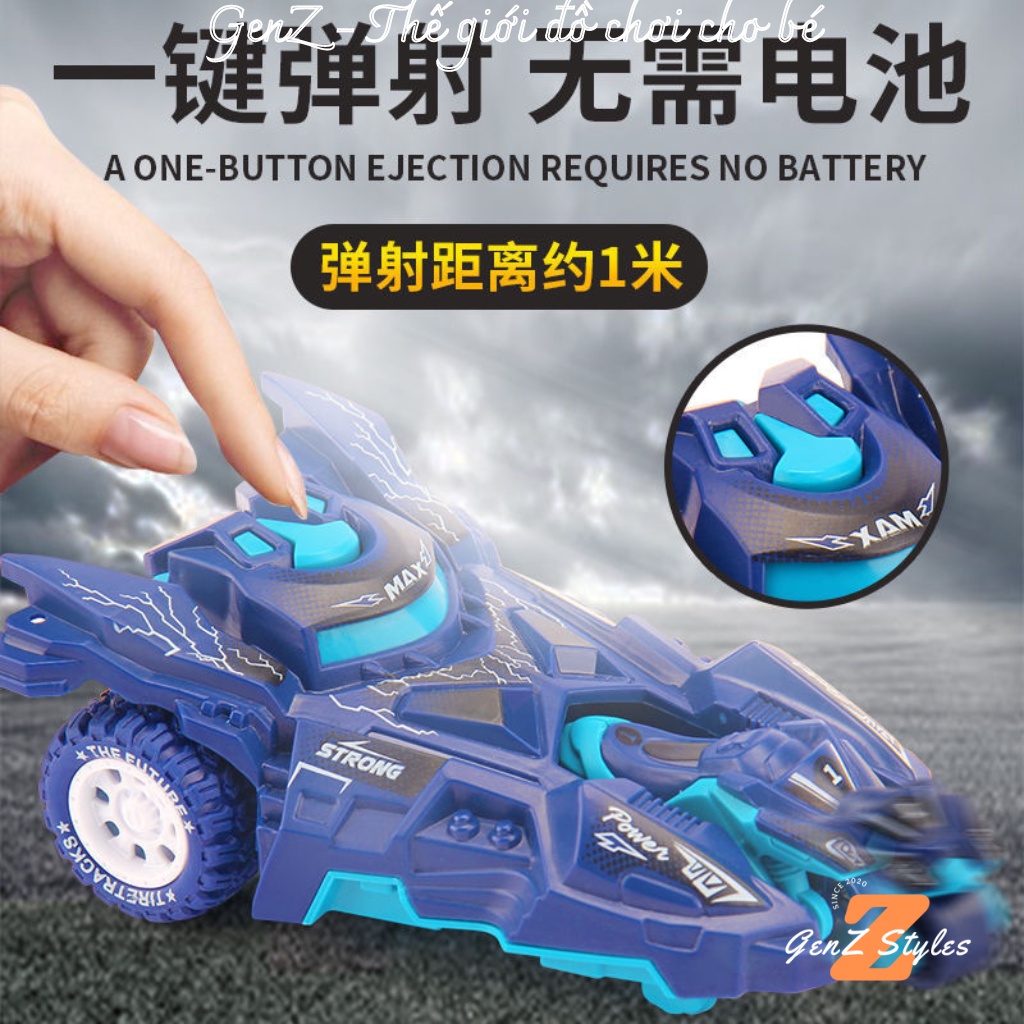 Đồ chơi trẻ em ô tô biến hình ra xe máy, Đồ chơi bé trai ô tô xe máy biến hình chạy đà