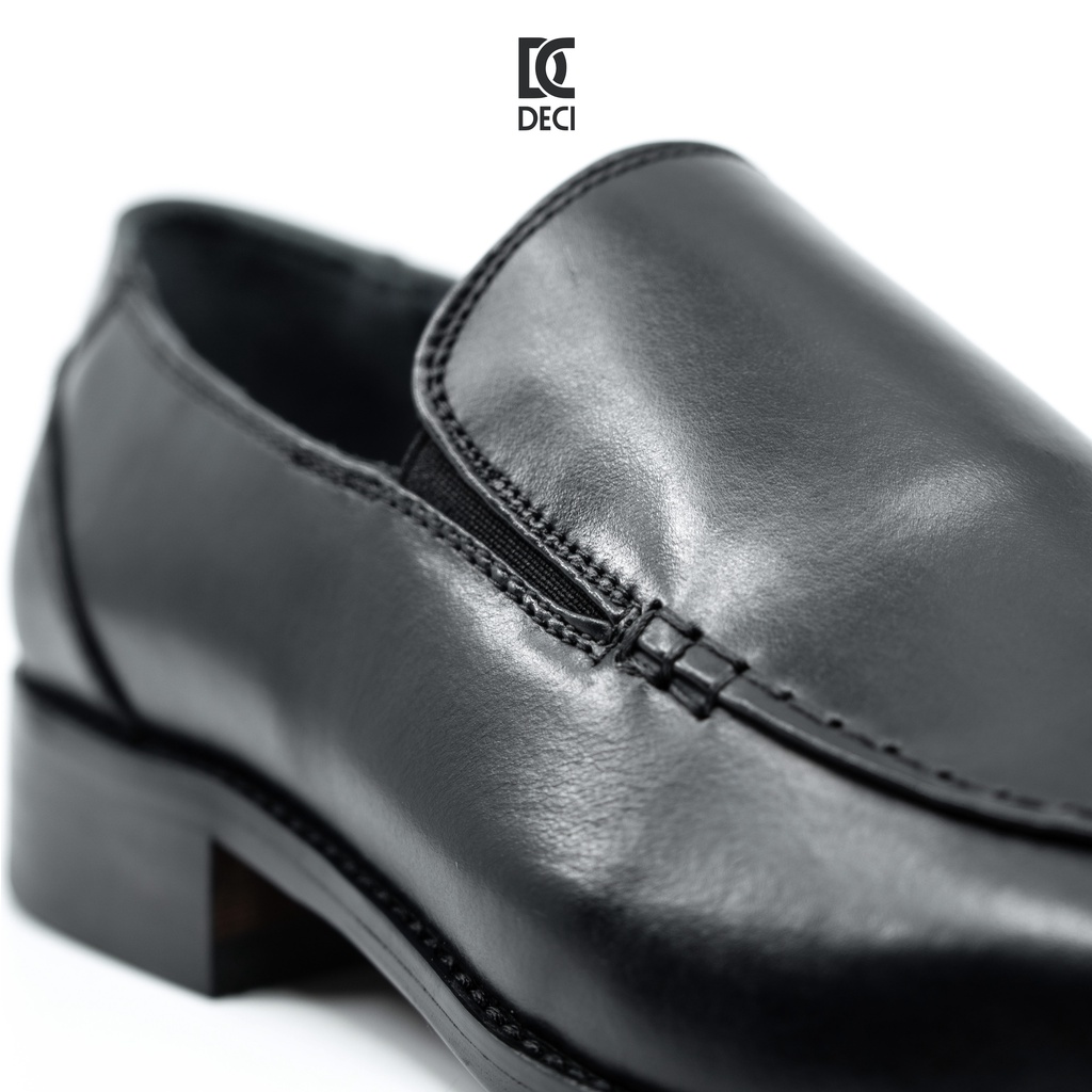 [Mã LT200 giảm 200K đơn 699K] Giày tây công sở DECI màu đen dòng giày Loafer giày lười BROGUE 22
