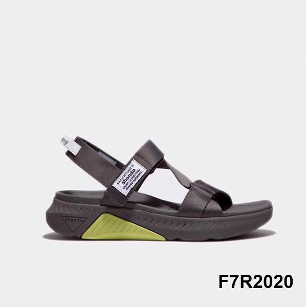 Sandals Shondo F7 Racing đế xám phối xanh dạ quai xám F7R2020