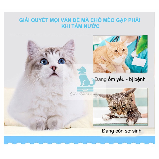 [Mã 155FMCGSALE giảm 7% - tối đa 100K đơn 500K] Sữa tắm khô cho chó mèo Borammy