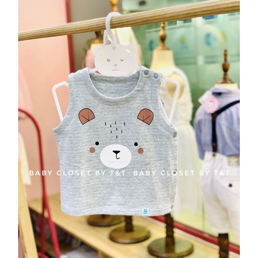 Áo gile nỉ len cúc bên sườn thu đông dành cho trẻ em LAGL03 Little Love