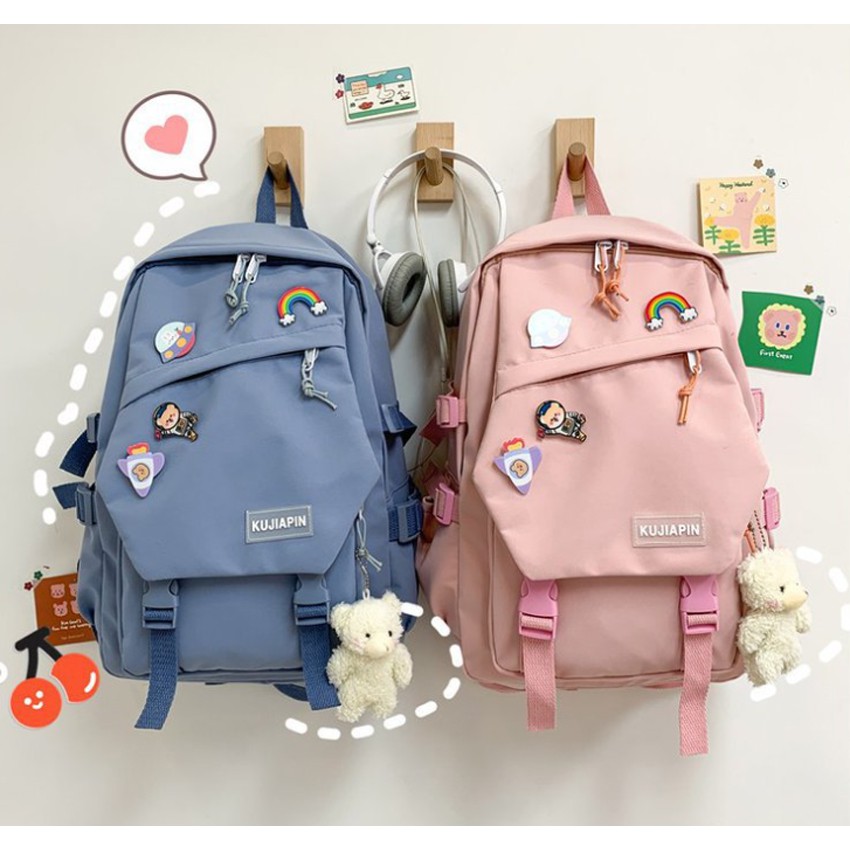 Balo ulzzang chống nước Bag.ThanhThu họa tiết cầu vồng 91